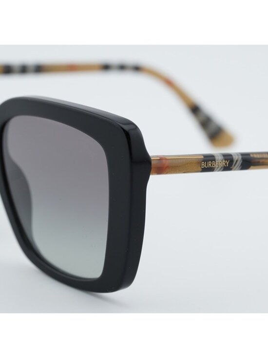 Burberry BE4456 416111 Sunglasses Black Square Frame, Grey Gradient Lenses main image 8